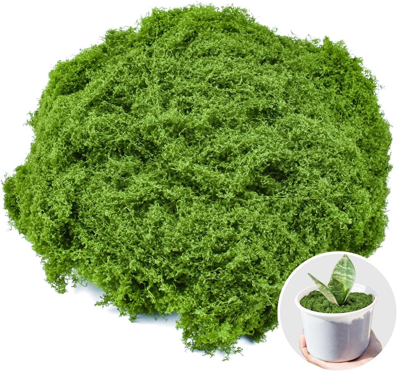 Fake Green Moss for Crafts 10.6 Oz Decorative Artificial Moss for Crafts Decorative Faux Moss Table Centerpieces Wedding Party Decor Fairy Garden Floral DIY